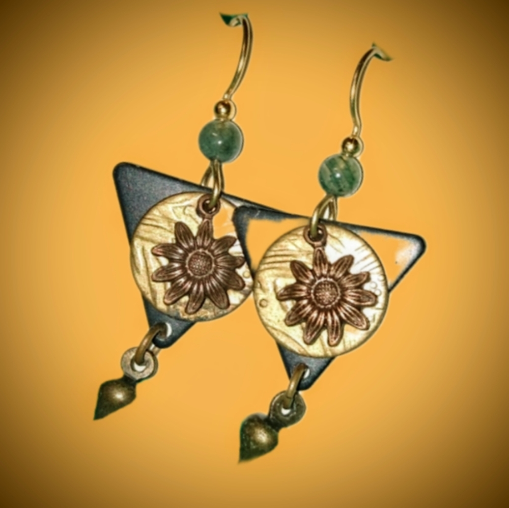 Sunflower Dangle Earrings
